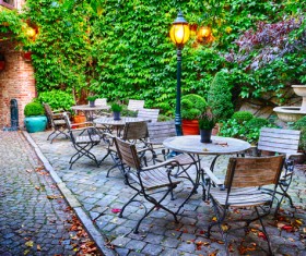 Outdoor terrace cafe HD picture 05