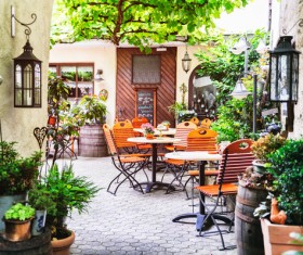 Outdoor terrace cafe HD picture 07