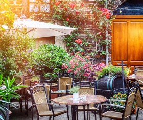 Outdoor terrace cafe HD picture 08