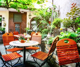 Outdoor terrace cafe HD picture 09