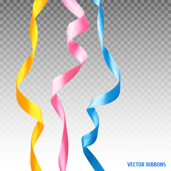 Paper ribbon colored illustration vector 02