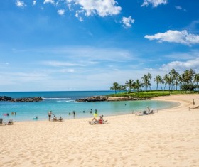 Beach people resting HD picture free download