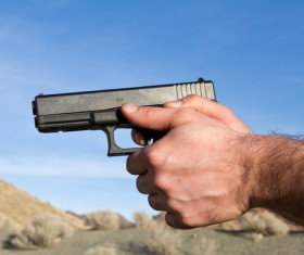 Pistol shoot Stock Photo