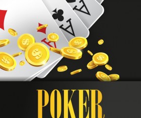 Poker creative background vector