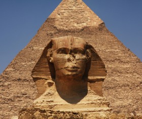 Pyramid of Egyptian Sphinx Stock Photo 03