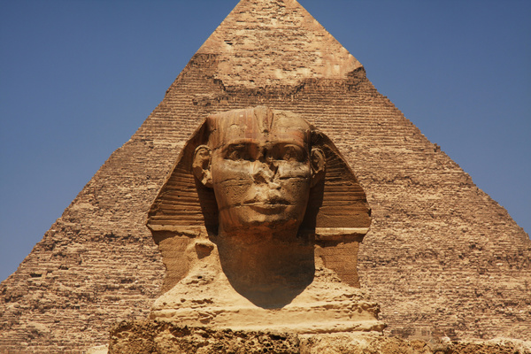 Pyramid of Egyptian Sphinx Stock Photo 03