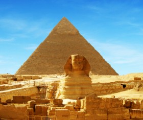 Pyramid of Egyptian Sphinx Stock Photo 04