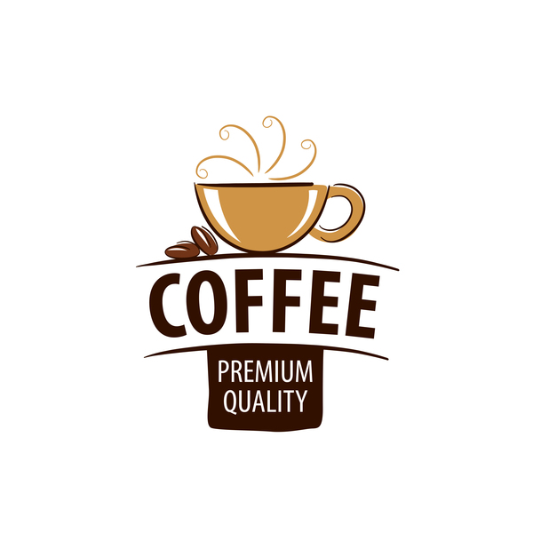 Quality coffee logos vector material