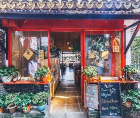 Quiet retro cafe HD picture