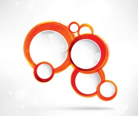 Red circles with white background vector 01