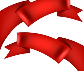 Red ribbon illustration vector
