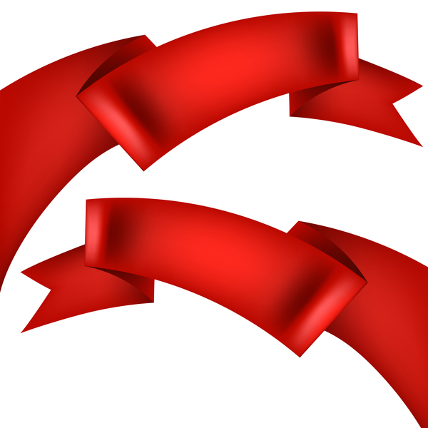 Red ribbon illustration vector