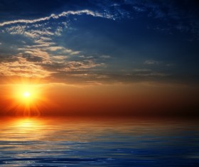 Red sunset Stock Photo