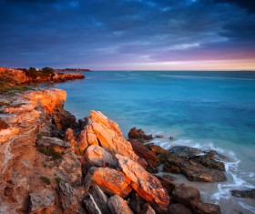Reef on the beach Stock Photo
