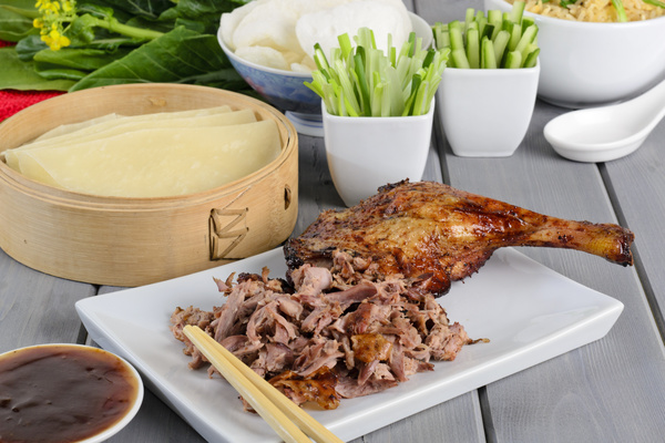 Roast duck with pizza HD picture