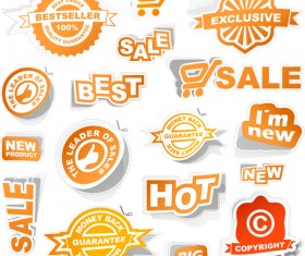 Sale badge stickers vector material
