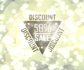 Sale discount with shiny polygon background vector
