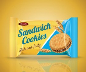 Sandwich cookies poster vector template