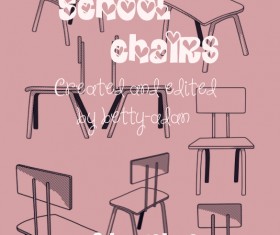 School Chairs Photoshop Brushes