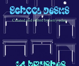 School Desks Photoshop Brushes