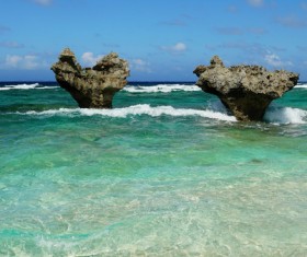 Sea rocky natural landscape HD picture