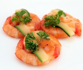 Shrimp dishes Stock Photo