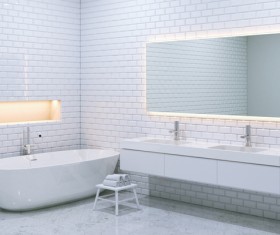 Simple and elegant bathroom decoration HD picture 02