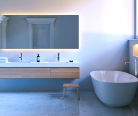 Simple and elegant bathroom decoration HD picture 03