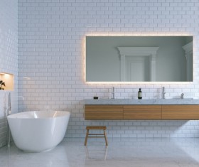 Simple and elegant bathroom decoration HD picture 05