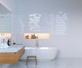 Simple and elegant bathroom decoration HD picture 06
