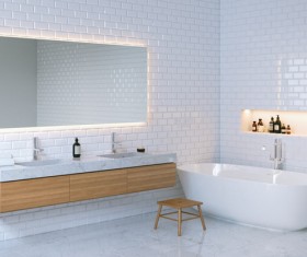 Simple and elegant bathroom decoration HD picture 07