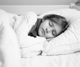 Sleeping little girl Stock Photo