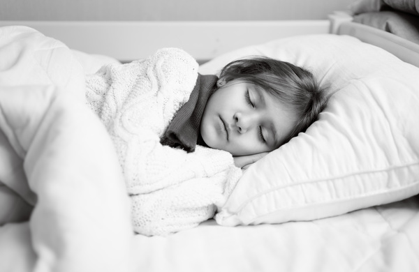 Sleeping little girl Stock Photo