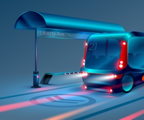 Smart bus concept design vector 03
