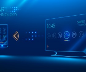 Smart tech infographic vector material 01