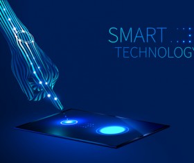 Smart tech infographic vector material 02