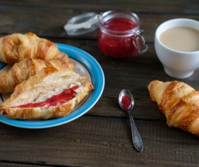 Smear jam croissants HD picture