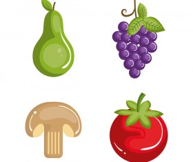 Sorts of fruit and vegetables vector 02