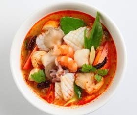 Spicy seafood soup HD picture
