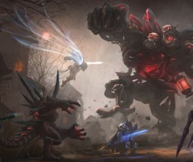 Storm Heroic Game Desktop Wallpapers Stock Photo 03