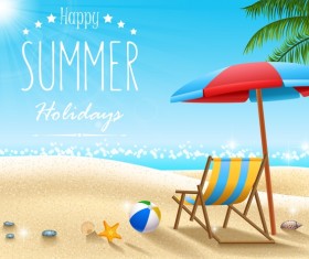 Summer holiday travel background design vectors