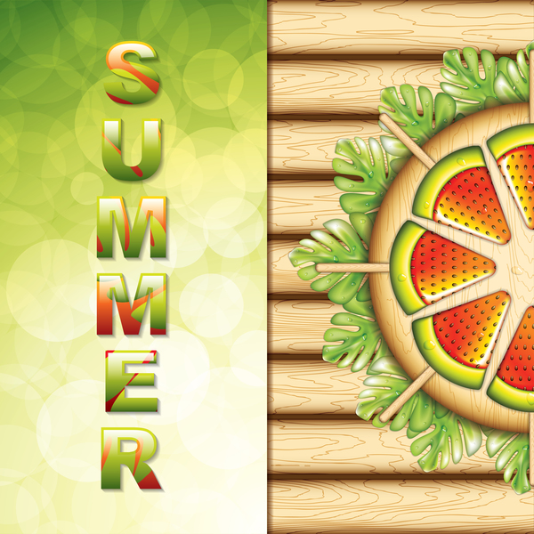 Summer holiday with food paradise vector background