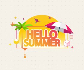 Summer travel logo illustration design vector 02