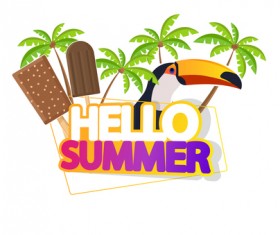 Summer travel logo illustration design vector 06