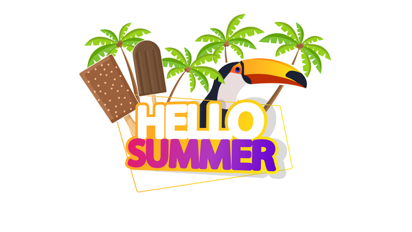 Summer travel logo illustration design vector 06