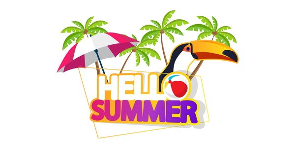 Summer travel logo illustration design vector 07