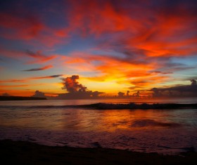 Sunset grotesque cloud Stock Photo
