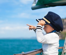 The child on board Stock Photo