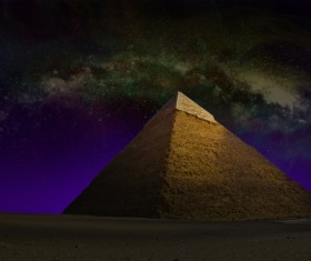 The pyramid of the night Stock Photo