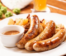 The sausage of the plate HD picture